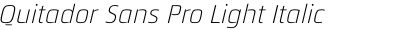 Quitador Sans Pro Light Italic